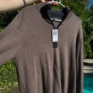 NWT Cashmere Project Quarter Zip Sweater